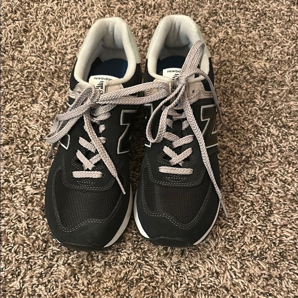 New Balance Classic 574 Black and Gray Shoes